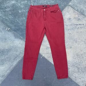 Judy Blue Womens 18W Red Pants Skinny Fit Jeans High Rise Casual Stretch NWOT